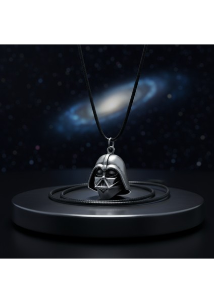 Star Wars - Darth Vader Gümüş Kaplama Deri Ip Kolye modelleri