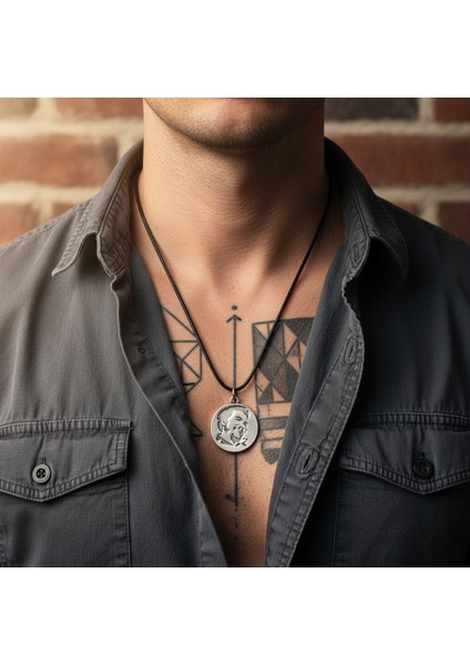 Che Guevara Madalyon Gümüş Kaplama Deri Ip Kolye fiyatları