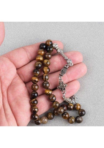 Kaplangözü Alpaka Püsküllü Küre Kesim 8.5mm Tesbih ve Bileklik Seti fırsatları