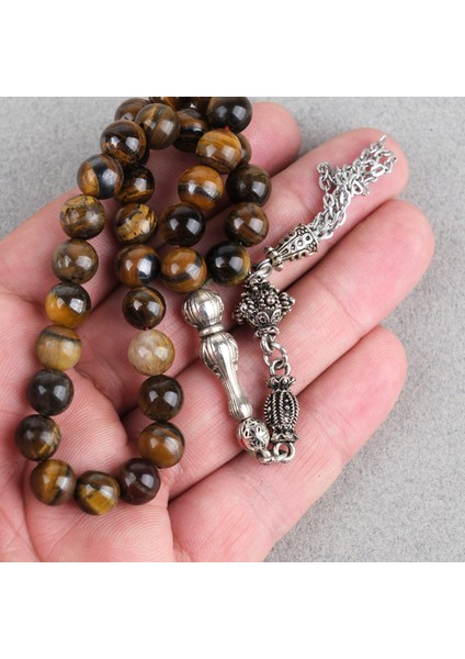 Kaplangözü Alpaka Püsküllü Küre Kesim 8.5mm Tesbih ve Bileklik Seti indirimleri