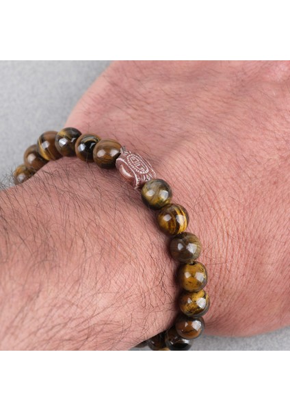 Kaplangözü Alpaka Püsküllü Küre Kesim 8.5mm Tesbih ve Bileklik Seti