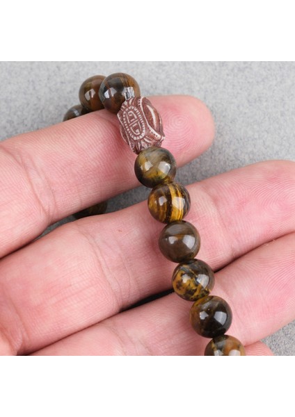 Kaplangözü Alpaka Püsküllü Küre Kesim 8.5mm Tesbih ve Bileklik Seti