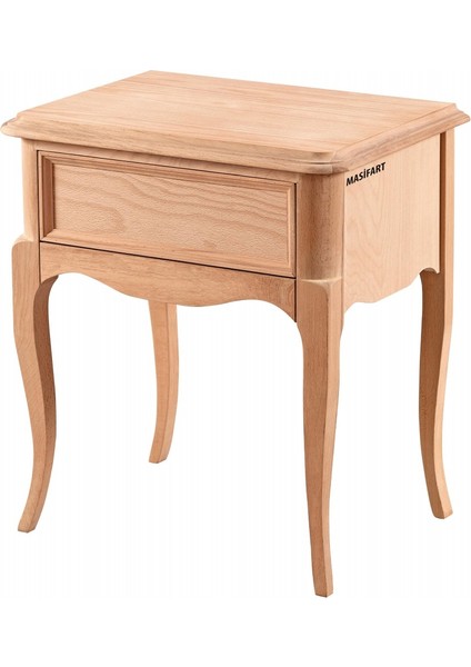 Scotia Rustik Tek Çekmeceli Komodin Cilasız Ham