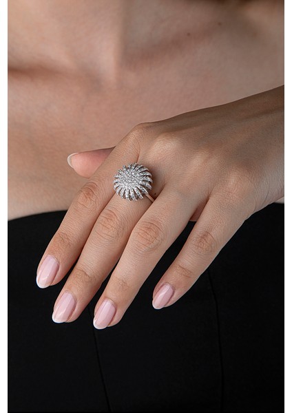 925 Ayar Gümüş Yükseltili Kafes Yüzük fiyatları