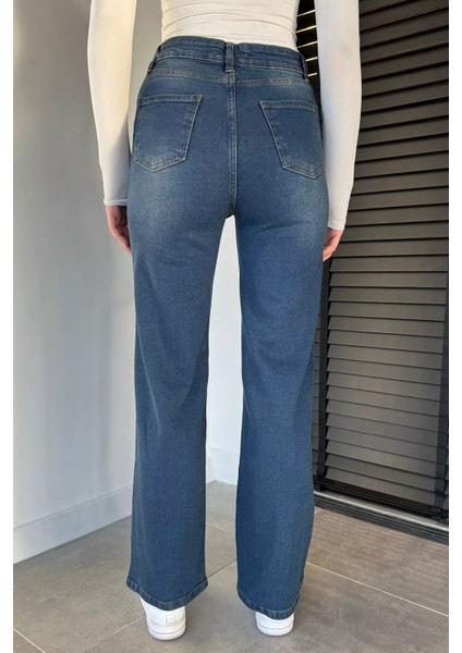 Kadın Yüksek Bel Jean Kot Pantolon P-00019441 modelleri