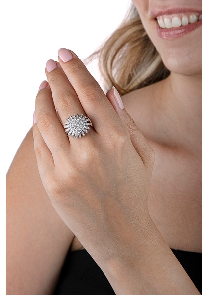 925 Ayar Gümüş Yükseltili Kafes Yüzük fiyatları