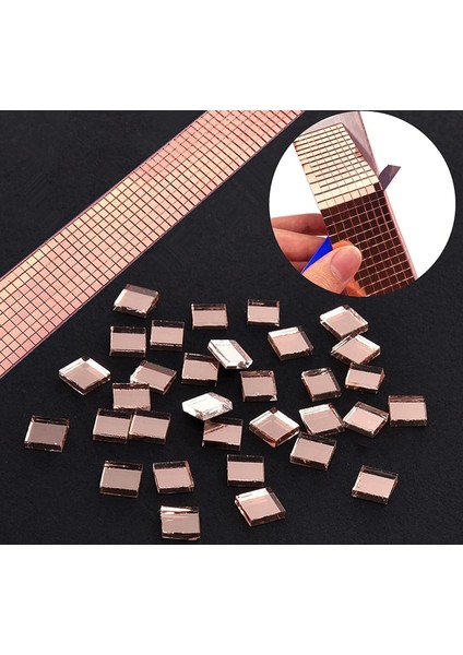 Rose Gold Mozaik Ayna Sticker - Kendinden Yapışkanlı | Disco Ball Yapımı, Dekor Kaplama,el Sanatı modelleri