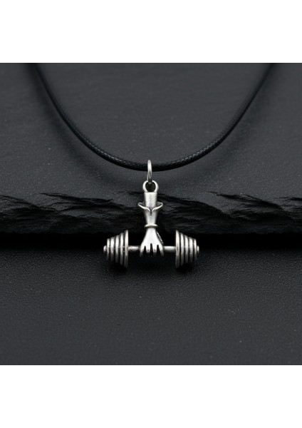 Halter - Dambıl Gümüş Kaplama Deri Ip Kolye modelleri