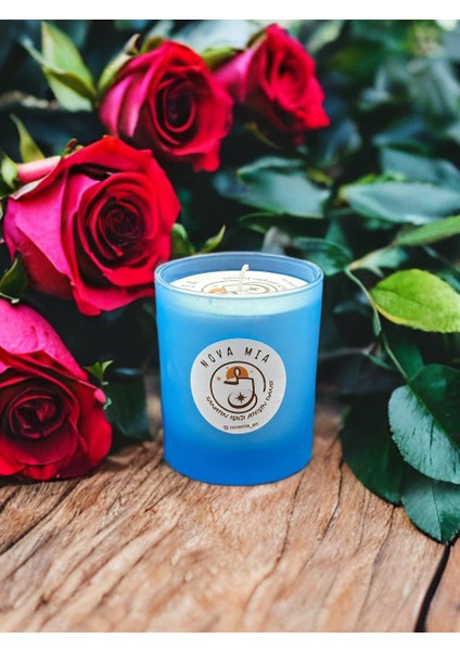 Cam Bardakta Hoş Kokulu % 100 Doğal Soya Mum Temiz Yanışlı Modern Dekoratif Tasarım | Ev & Ofis Dekorasyonu, Medıtasyon-Yoga Alanları ve Özel Günler Için Zarif Hediyelik Seçeneği