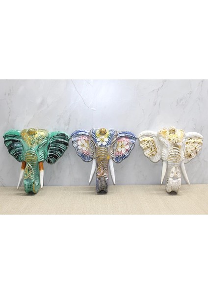 Duvara Asmalı Renkli Fil Kafası 4galıleo-26