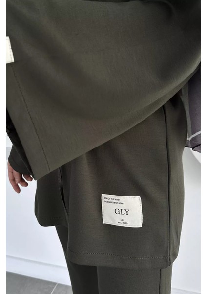 Amblem Detaylı Tunik Bel Lastikli Pantolon Tesettür Ikili Takım P-00019262 indirimleri