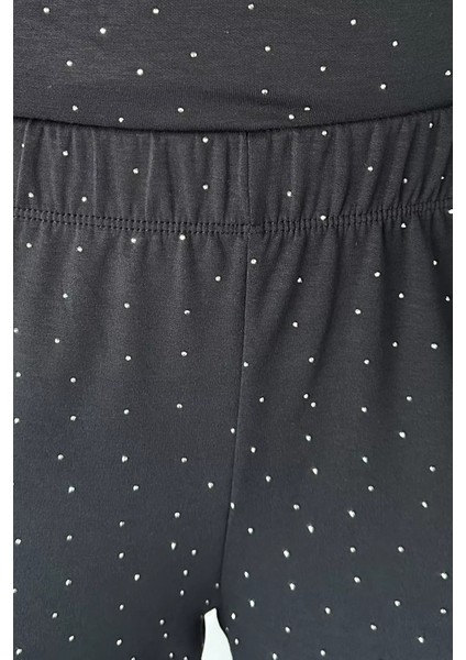 Bisiklet Yaka Yan Bağlamalı Taşlı Tesettür Tunik Bel Lastikli Pantolon Ikili Takım P-00019461 indirimleri