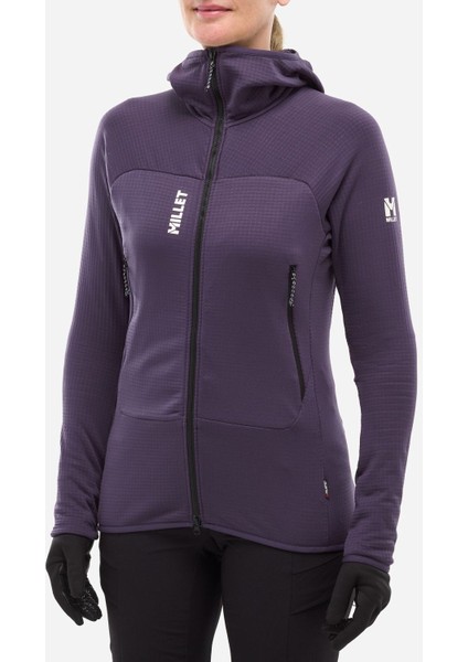 Fusıon Grıd H Kadın Kapşonlu Polar Ceket Tam Fermuar MIV9032 N9332 modelleri