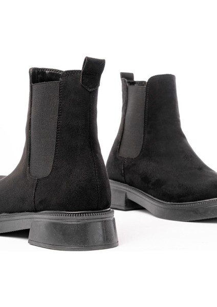 ZRİN-2137 Premium Siyah Süet Lastikli Günlük Kadın Bot indirimleri