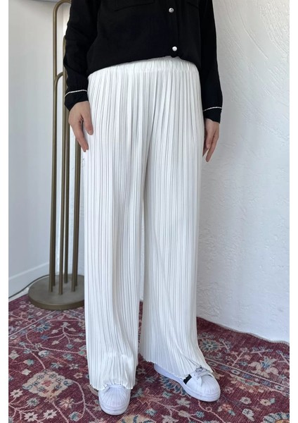 Kadın Pileli Bol Paça Tesettür Pantolon P-00018033