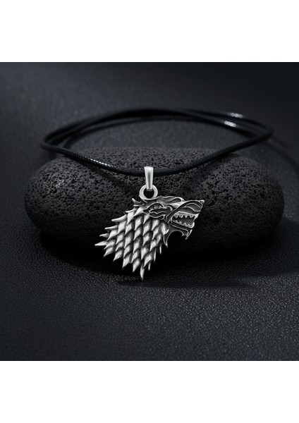 Game Of Thrones Kurt Gümüş Kaplama Deri Ip Kolye fiyatları