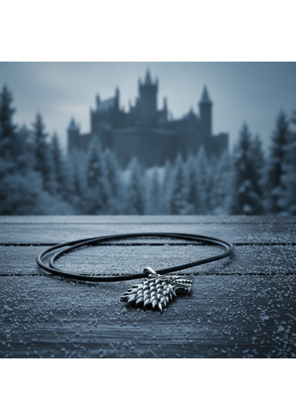 Game Of Thrones Kurt Gümüş Kaplama Deri Ip Kolye fırsatları