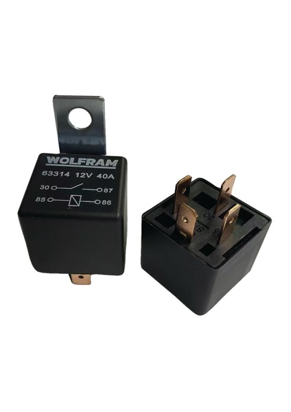 Röle Çift Platinli 4 Uçlu Pro Uzun Ömür 12V 5 Adet - Wolfram 63314