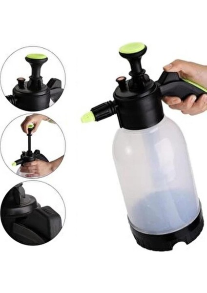 2 Başlıklı Oto Köpük Su Püskürtme ve Bitki Bakım Sulama Aleti 2 Litre Oto Yıkama Spreyi