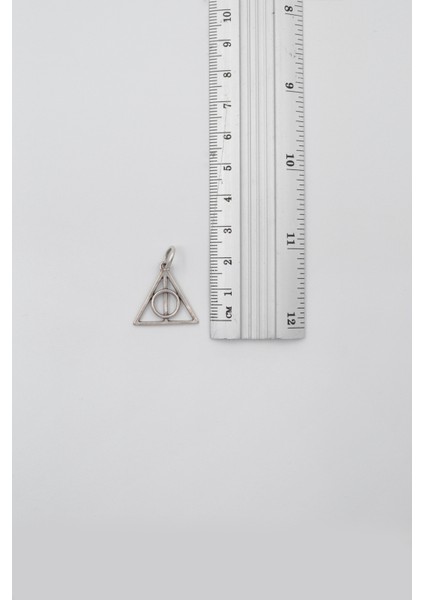 Minimal Harry Potter Ölüm Yadigarları Siyah Deri İp Kolye - Antik Gümüş Kaplama - Kadın Erkek - 60 cm fırsatları