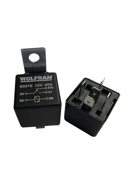 Röle Çift Platinli 5 Uçlu Pro Uzun Ömür 12V 5 Adet - Wolfram 63315