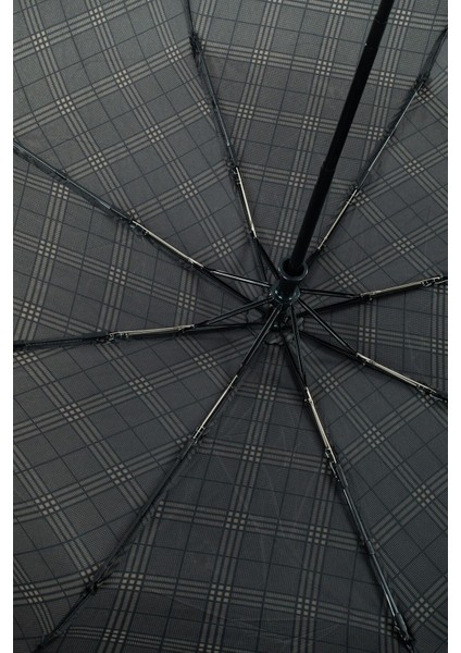 8 Telli Fiber Rüzgarda Dayanıklı Siyah Şemsiye, Çok Renk Seçenekleri