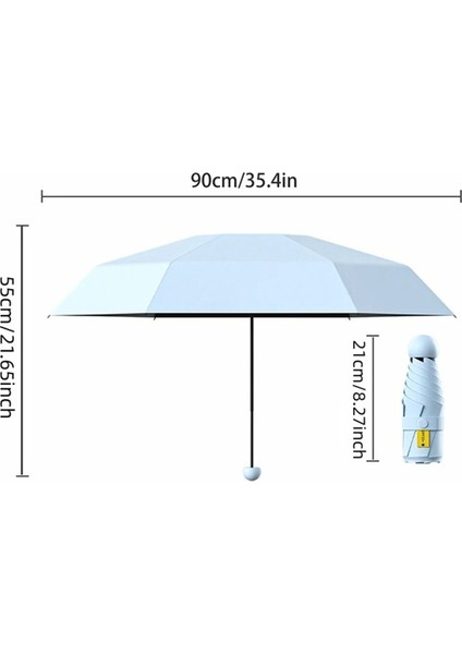 Mavi Karbon Fiber Mini Boy Kapsül Cep Şemsiyesi Hafif ve Dayanıklı fiyatları