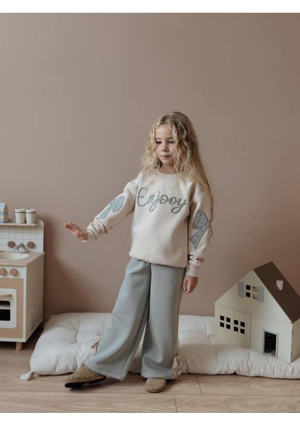 Kız Çocuk Enjoy Fiyonk Detaylı Sweatshirtli Kışlık Takım fiyatları