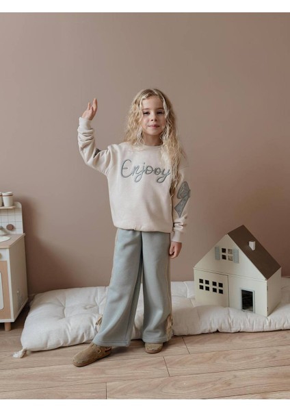 Kız Çocuk Enjoy Fiyonk Detaylı Sweatshirtli Kışlık Takım modelleri