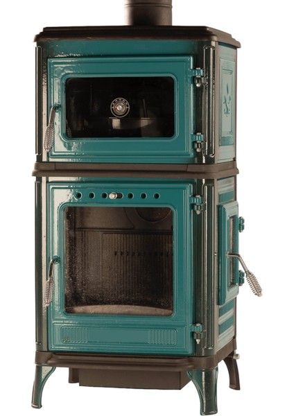 Döküm Gövdeli, Çift Bölmeli Şömine Sobası Fırınlı Soba Kuzine Soba modelleri