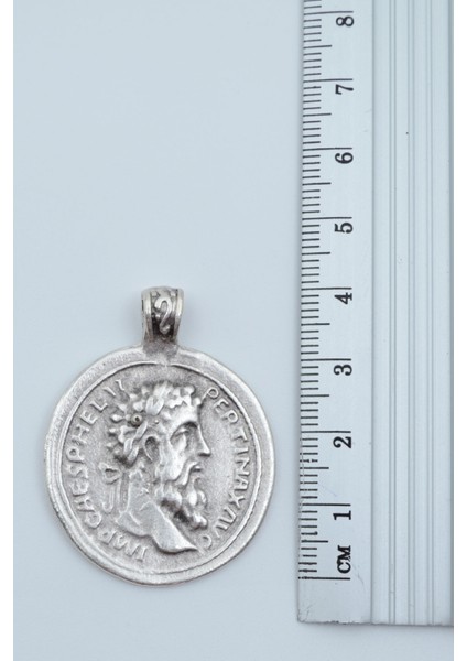 Roma Parası Sikke Gümüş Kaplama Deri İp Kolye indirimleri