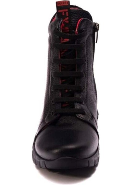 Kadın Bağcıklı Fermuarlı Günlük Kullanıma Uygun Deri Bot D25KB-4470-LX fırsatları