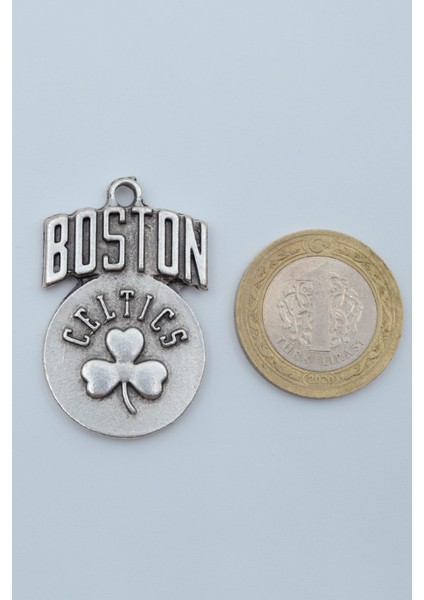 Boston Celtics Gümüş Kaplama Deri İp Kolye fırsatları