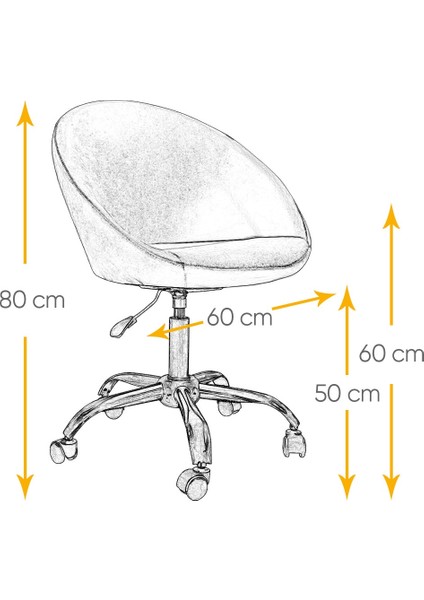 Deniz Kabuğu Beyaz Ayaklı Çalışma Sandalyesi Çocuk Bilgisayar Sandalyesi (Ayarlanabilir)
