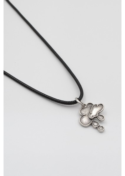 Bulut ve Yağmur Damlası Siyah Deri Ip Kolye - Antik Gümüş Kaplama - Kadın Erkek - 60 cm fiyatları