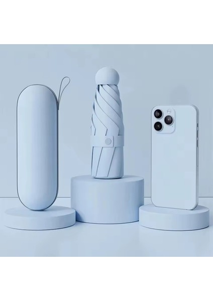 Mavi Özel Kılıflı Şemsiye, Şık ve Kullanışlı Koruma Sağlar.