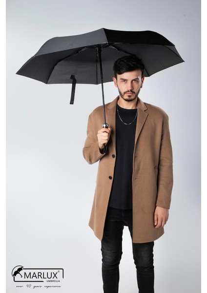 8 Telli Tam Otomatik Rüzgara Dayanıklı Özel Tasarım Siyah Şemsiye modelleri