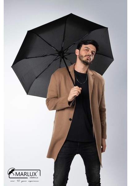 8 Telli Tam Otomatik Rüzgara Dayanıklı Özel Tasarım Siyah Şemsiye indirimleri