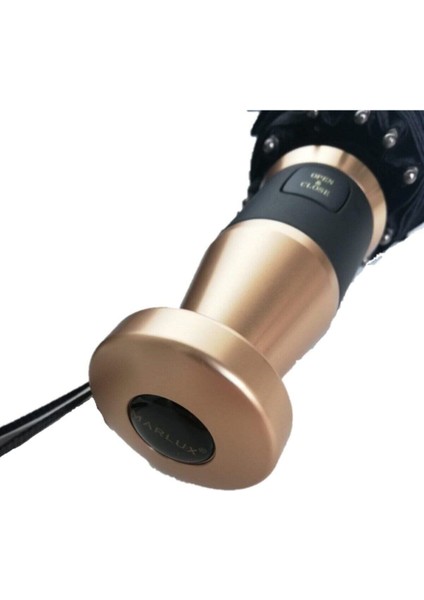 Otomatik 10 Telli Siyah Erkek Şemsiye, Sağlam ve Şık Tasarım