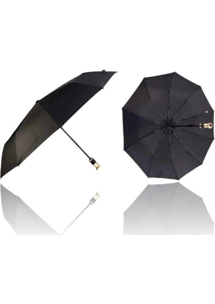 Otomatik 10 Telli Siyah Erkek Şemsiye, Sağlam ve Şık Tasarım fiyatları