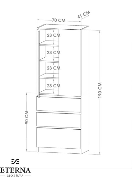 Çekmeceli Çok Amaçlı Dolap | Mutfak Dolabı | Kiler Dolabı | Erzak Dolabı
