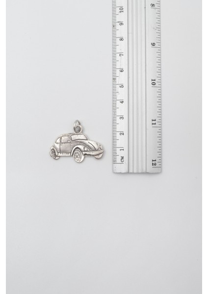 Nostaljik Vosvos Siyah Deri İp Kolye - Antik Gümüş Kaplama - Kadın Erkek - 60 cm fırsatları