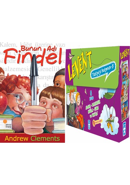 Bunun Adı Findel (Andrew Clements) ve Levent Türkiyeyi Geziyorum 5 Set - (5 Kitap)