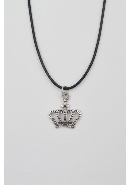 Gotik Taç Kolye Kadın Erkek Kolye Gümüş Kaplama