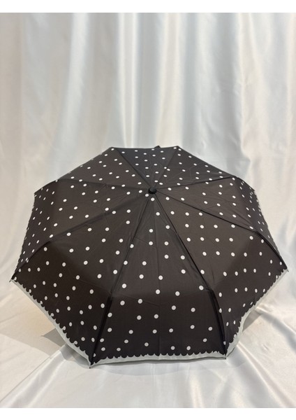 Rüzgar Dayanıklı 8 Telli Otomatik Desenli Siyah Şemsiye, Çok Renkli, Hafif ve Şık Tasarım fiyatları