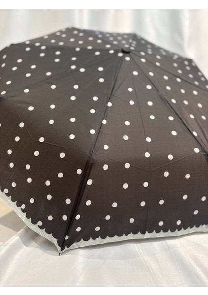 Rüzgar Dayanıklı 8 Telli Otomatik Desenli Siyah Şemsiye, Çok Renkli, Hafif ve Şık Tasarım fırsatları