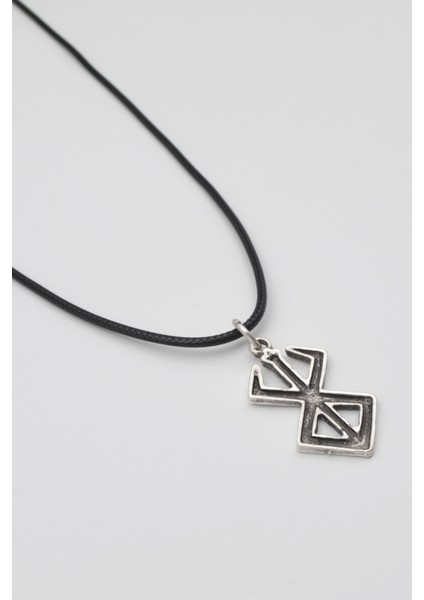 Berserk Manga Marka İşareti Kolye - PU Deri İp Zincirli Unisex Gümüş Kaplama Anime Takı - 60 cm fiyatları