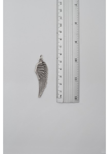 Melek Kanadı Siyah Deri İp Kolye - Antik Gümüş Kaplama - Kadın Erkek - 60 cm fırsatları