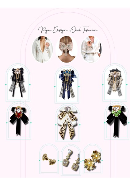 Yeşil Damla Taş I Çok Katlı Siyah Kadife El Yapımı Broş modelleri