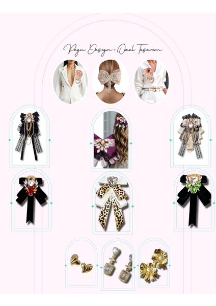 Turkuaz Damla Taş Çok Katlı Siyah Kadife El Yapımı Broş fiyatları